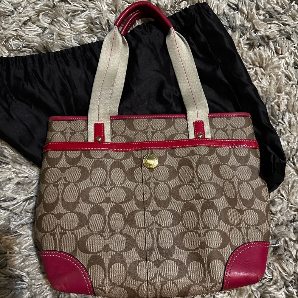 Pink Coach Purse - Picture 2 of 4